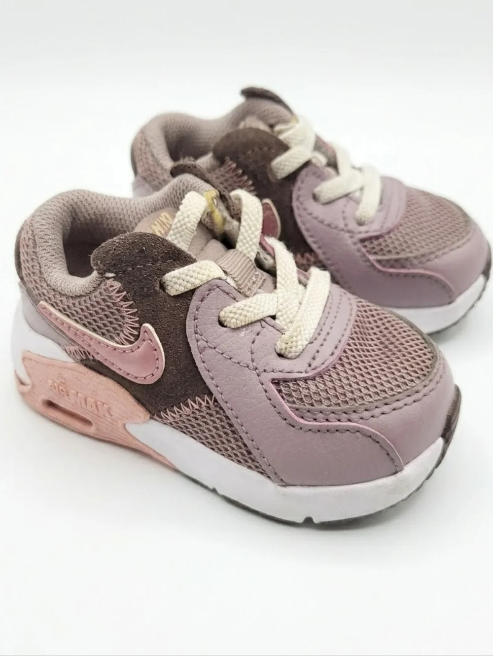 Nike Air Max 90 Baby Sneakers Size 4C - Pink/Lavender/Brown